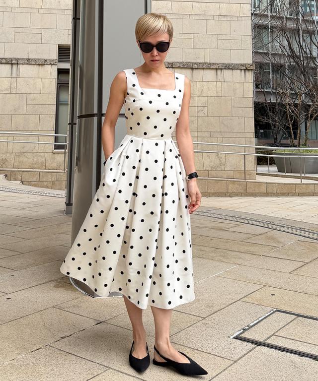 ボリュームドットワンピース（日本生地）_sty26ss-op30