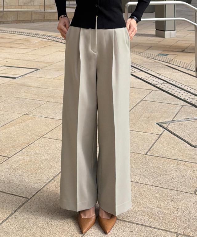 ワイド美脚パンツ（防シワ・UVカット機能生地）_sty26ss-pt08