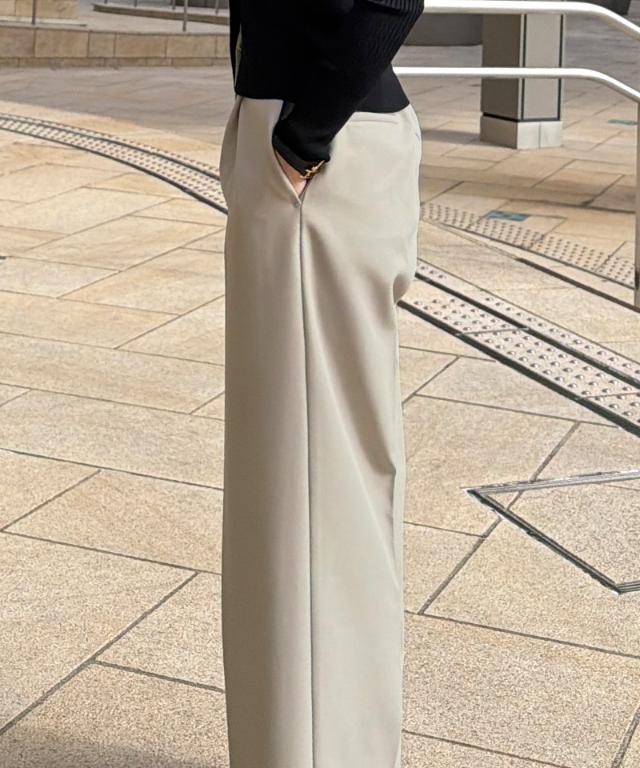 ワイド美脚パンツ（防シワ・UVカット機能生地）_sty26ss-pt08