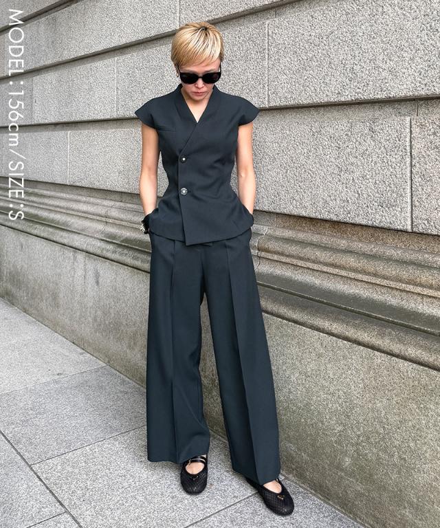 ワイド美脚パンツ（防シワ・UVカット機能生地）_sty26ss-pt08