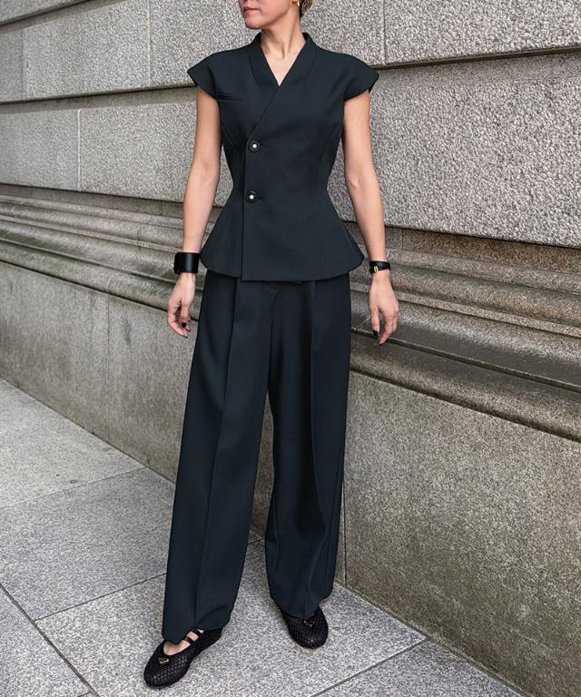 ワイド美脚パンツ（防シワ・UVカット機能生地）_sty26ss-pt08