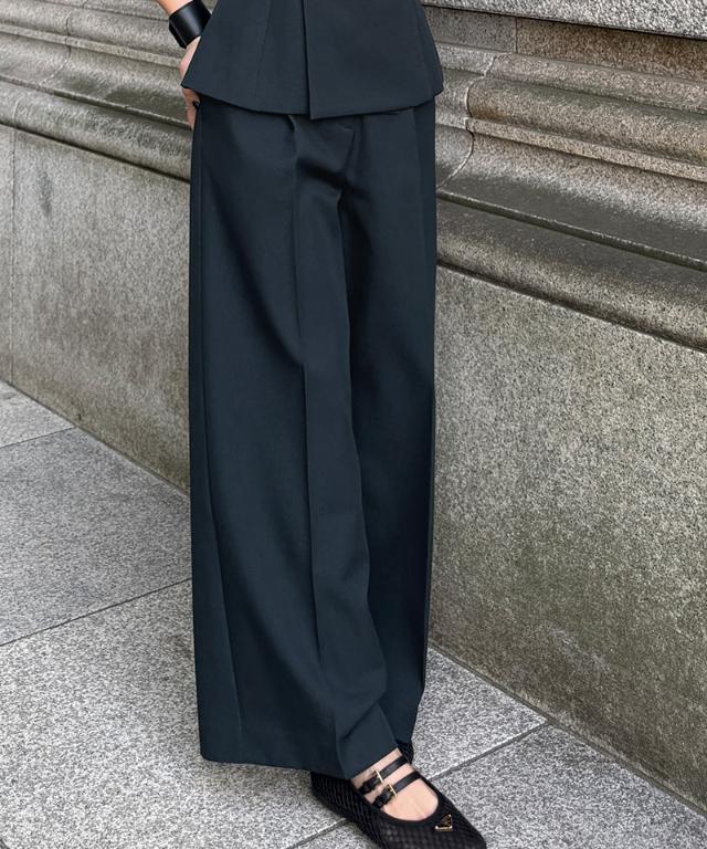ワイド美脚パンツ（防シワ・UVカット機能生地）_sty26ss-pt08