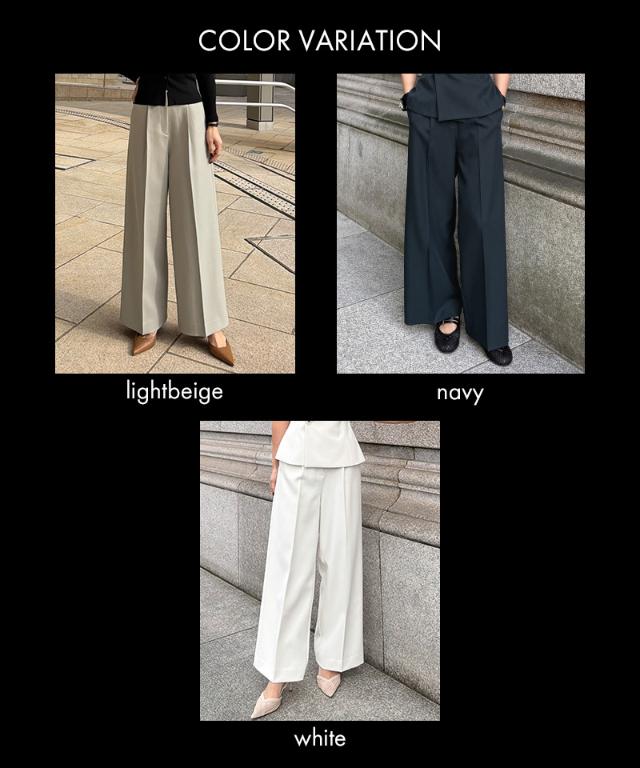 ワイド美脚パンツ（防シワ・UVカット機能生地）_sty26ss-pt08