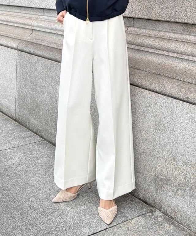 ワイド美脚パンツ（防シワ・UVカット機能生地）_sty26ss-pt08