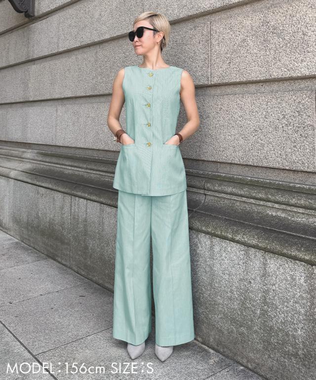 ストライプ美脚マリンパンツ（eco素材）_sty26ss-pt15