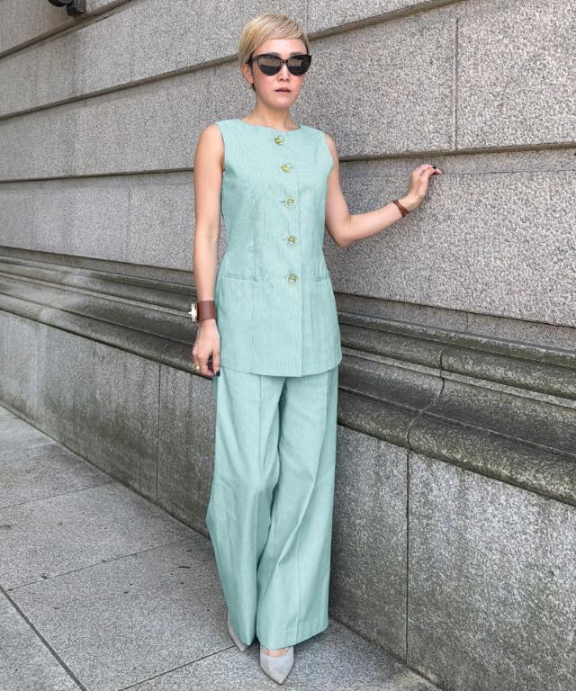 ストライプ美脚マリンパンツ（eco素材）_sty26ss-pt15