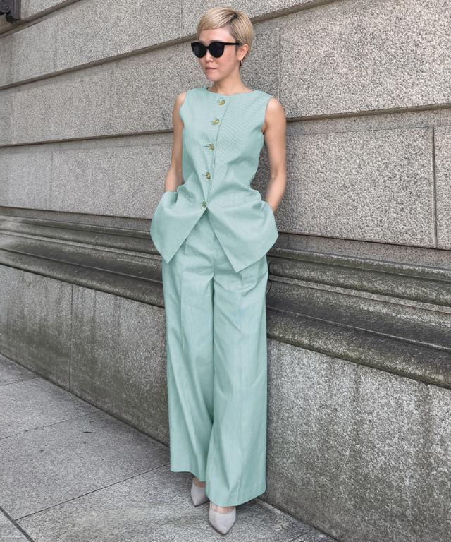 ストライプ美脚マリンパンツ（eco素材）_sty26ss-pt15