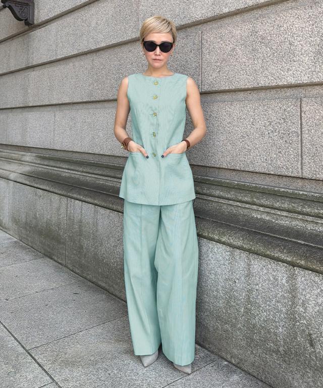 ストライプ美脚マリンパンツ（eco素材）_sty26ss-pt15