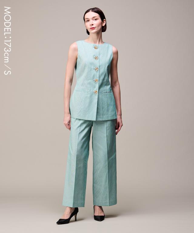 ストライプ美脚マリンパンツ（eco素材）_sty26ss-pt15