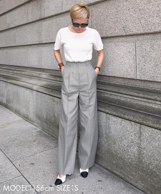 ストライプ美脚マリンパンツ（eco素材）_sty26ss-pt15