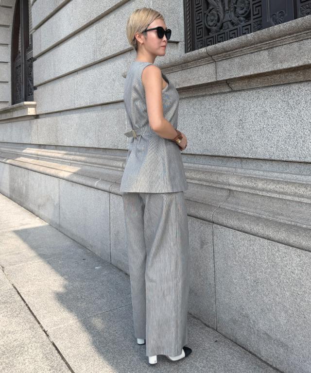 ストライプ美脚マリンパンツ（eco素材）_sty26ss-pt15