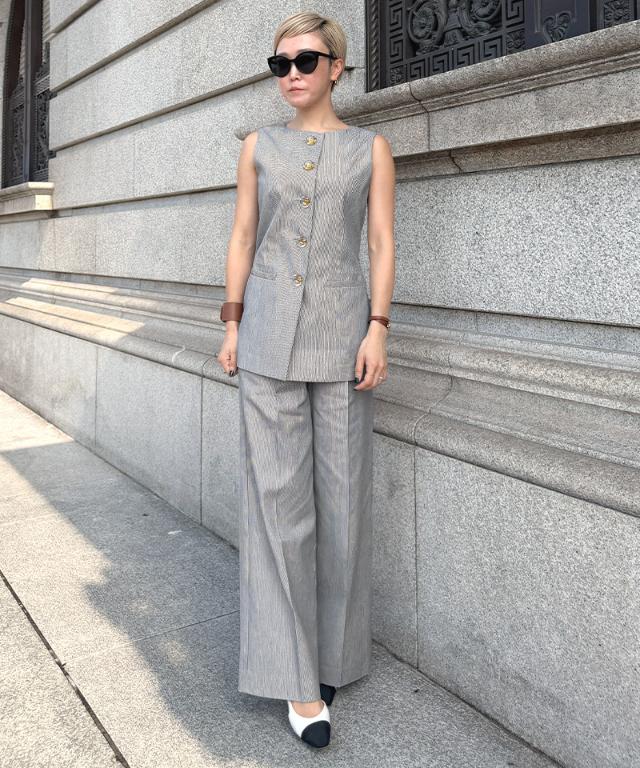 ストライプ美脚マリンパンツ（eco素材）_sty26ss-pt15