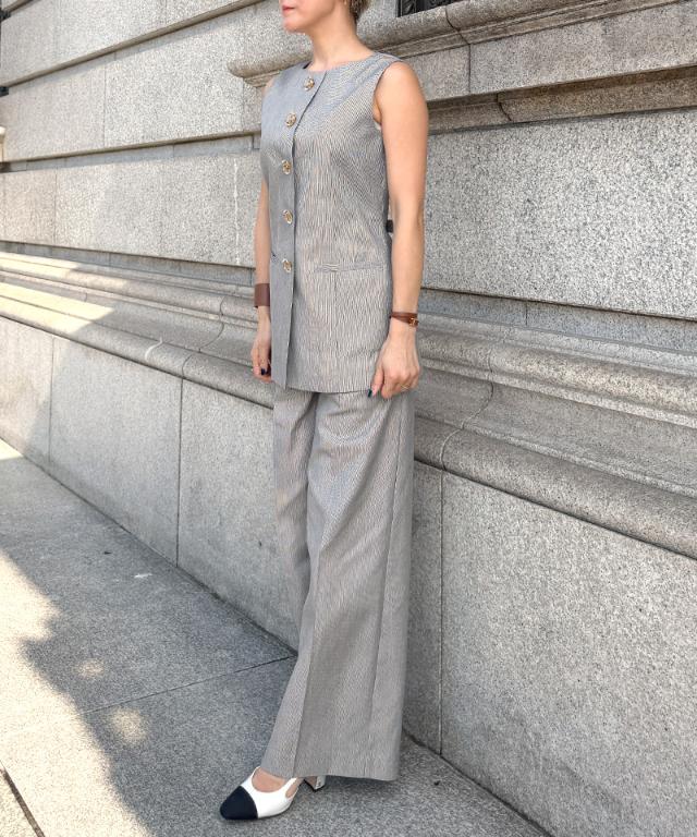 ストライプ美脚マリンパンツ（eco素材）_sty26ss-pt15