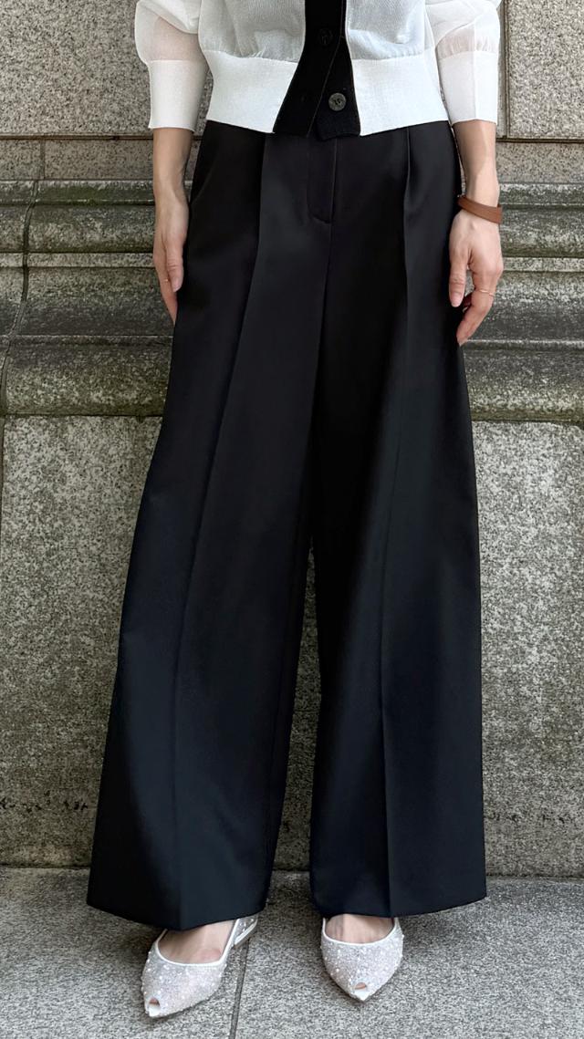 クール素材美脚ワイドパンツ(接触冷感・防シワ・UV)