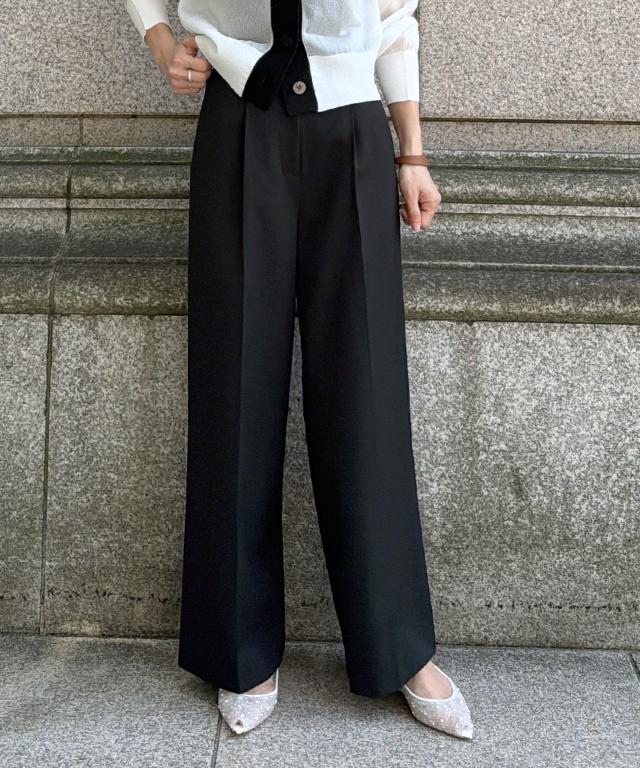 クール素材美脚ワイドパンツ(接触冷感・防シワ・UV)_sty26ss-pt22