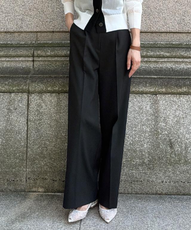 クール素材美脚ワイドパンツ(接触冷感・防シワ・UV)_sty26ss-pt22