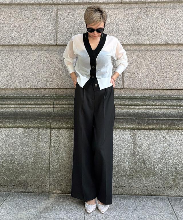 クール素材美脚ワイドパンツ(接触冷感・防シワ・UV)_sty26ss-pt22