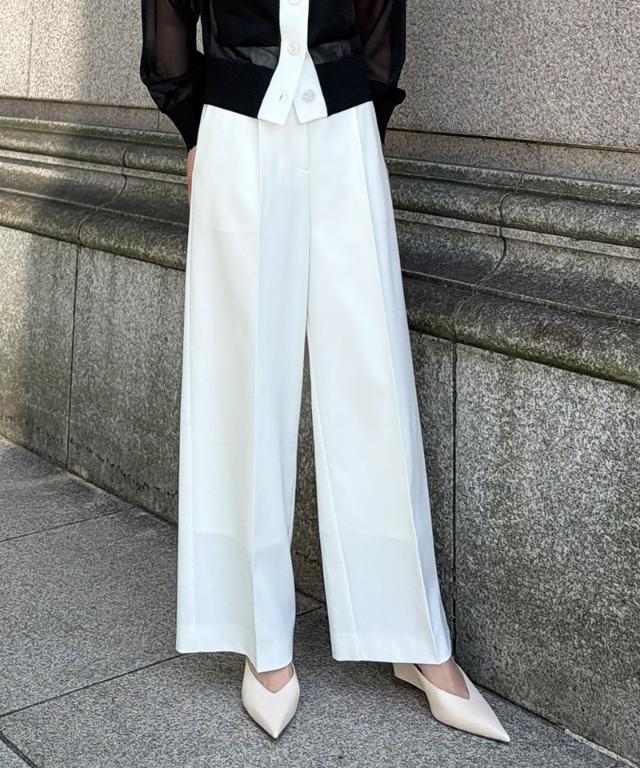 クール素材美脚ワイドパンツ(接触冷感・防シワ・UV)_sty26ss-pt22
