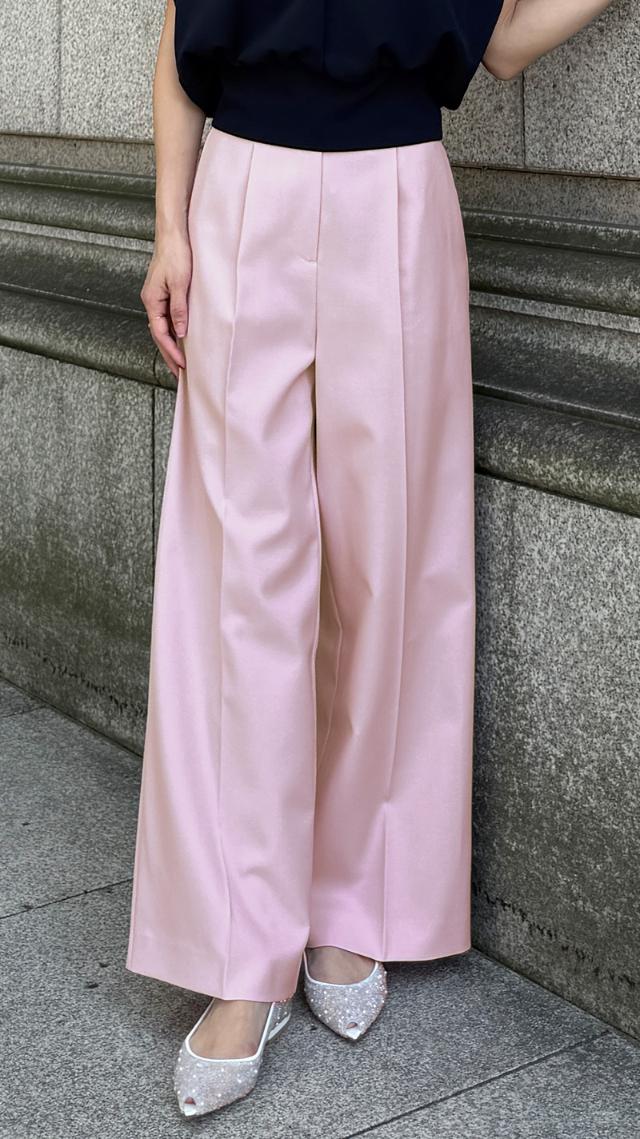 クール素材美脚ワイドパンツ(接触冷感・防シワ・UV)