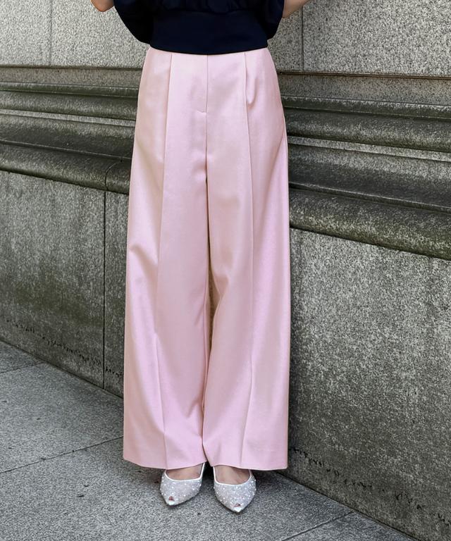 クール素材美脚ワイドパンツ(接触冷感・防シワ・UV)_sty26ss-pt22