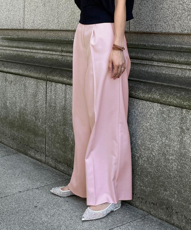 クール素材美脚ワイドパンツ(接触冷感・防シワ・UV)_sty26ss-pt22