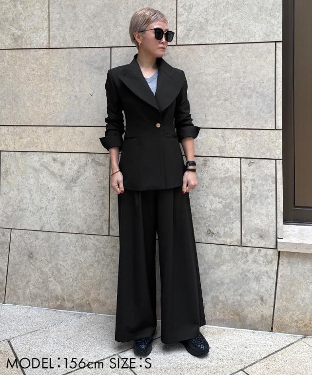 ウエストサテンパンツ（防シワ生地）_sty26ss-pt23