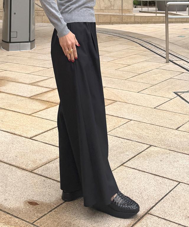 ウエストサテンパンツ（防シワ生地）_sty26ss-pt23