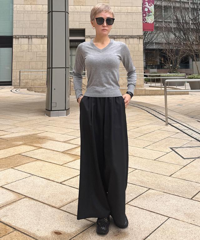 ウエストサテンパンツ（防シワ生地）_sty26ss-pt23