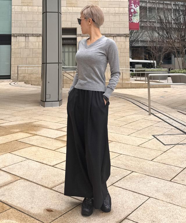 ウエストサテンパンツ（防シワ生地）_sty26ss-pt23