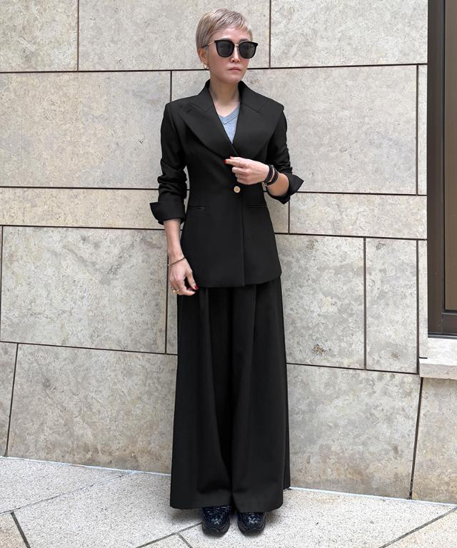 ウエストサテンパンツ（防シワ生地）_sty26ss-pt23