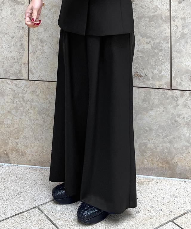 ウエストサテンパンツ（防シワ生地）_sty26ss-pt23