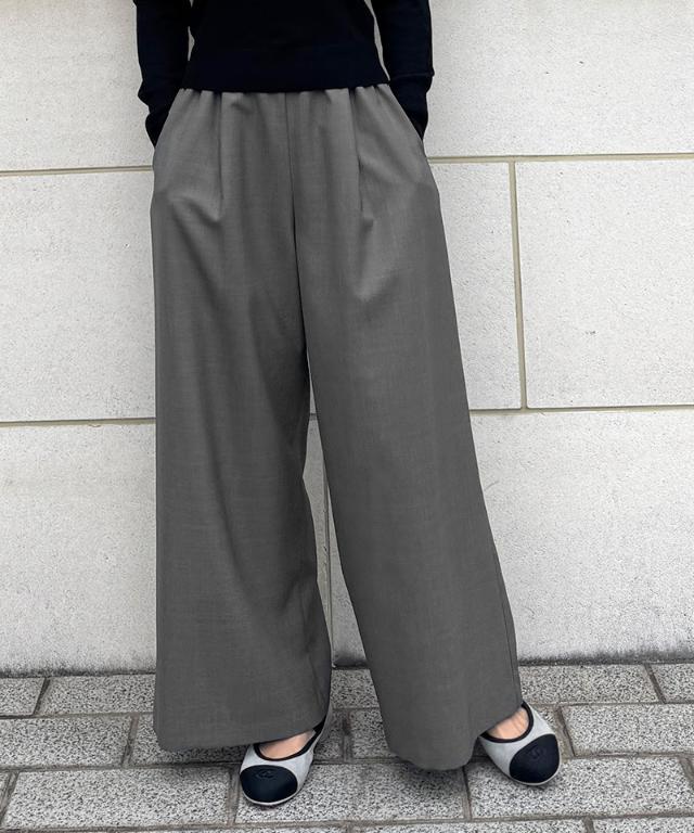 ウエストサテンパンツ（防シワ生地）_sty26ss-pt23