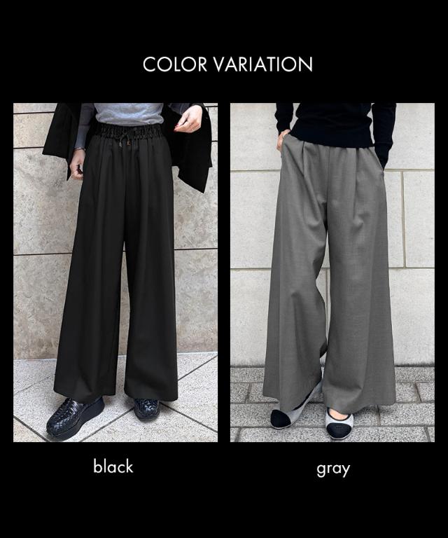 ウエストサテンパンツ（防シワ生地）_sty26ss-pt23