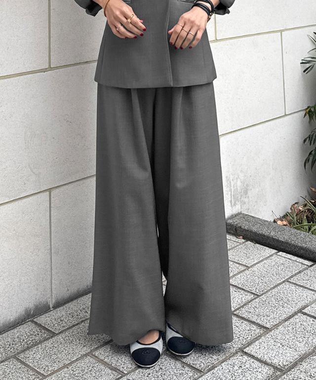 ウエストサテンパンツ（防シワ生地）_sty26ss-pt23