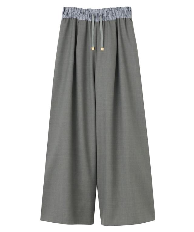 ウエストサテンパンツ（防シワ生地）_sty26ss-pt23