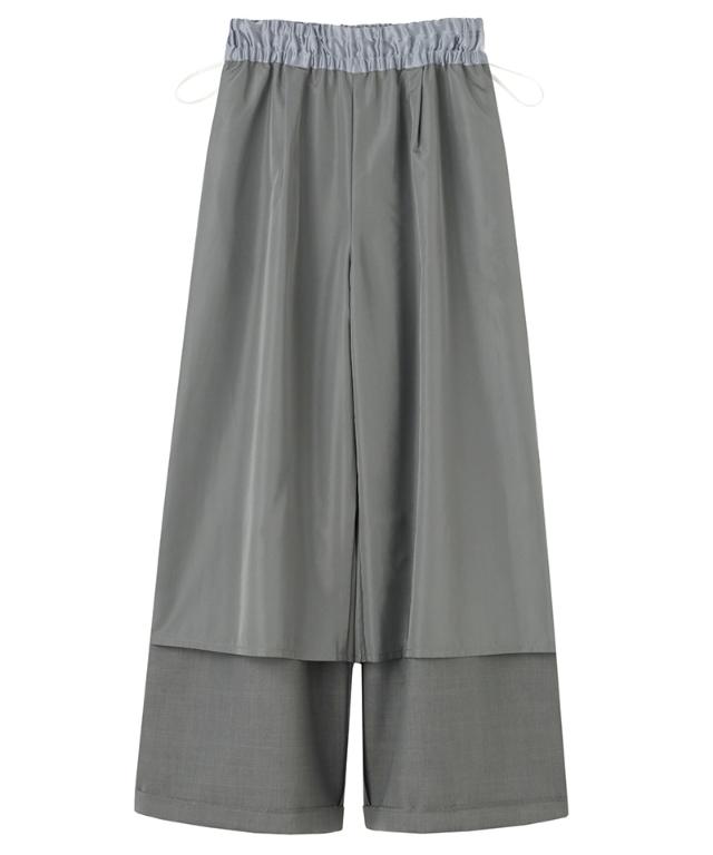 ウエストサテンパンツ（防シワ生地）_sty26ss-pt23