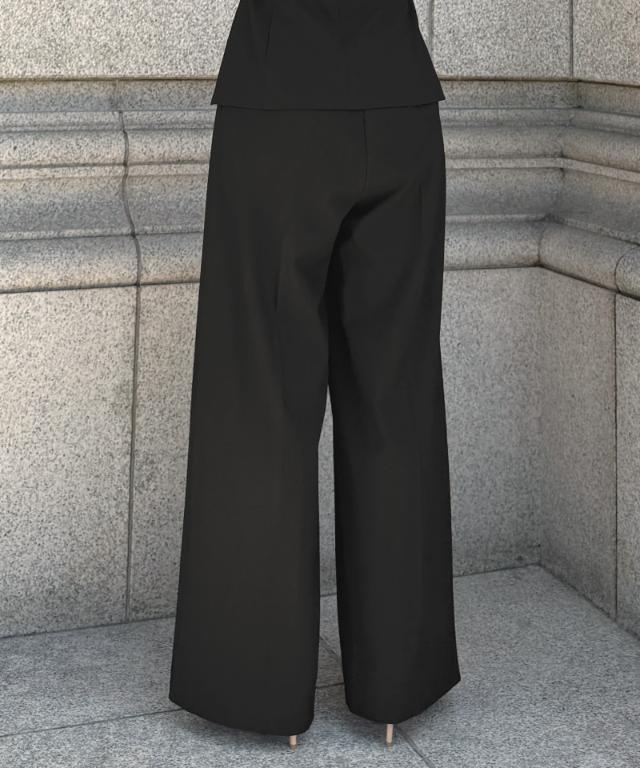 ワイドストレートパンツ（防シワ機能性生地）_sty26ss-pt45