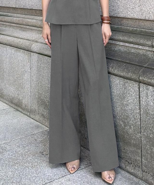 ワイドストレートパンツ（防シワ機能性生地）_sty26ss-pt45