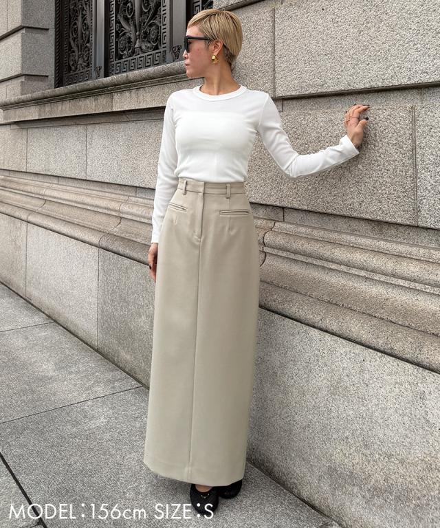 JENNEストレートスカート（防シワ・UVカット機能生地）_sty26ss-sk07