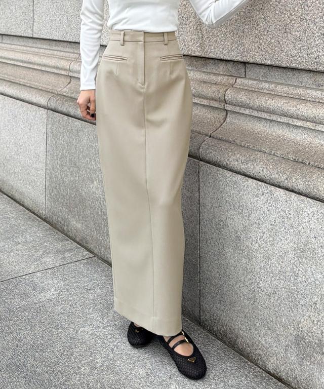 JENNEストレートスカート（防シワ・UVカット機能生地）_sty26ss-sk07