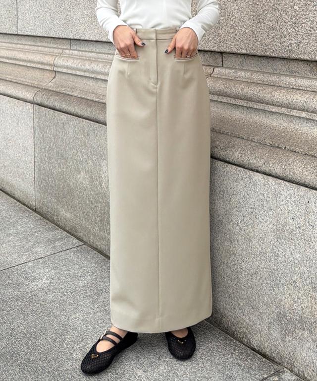 JENNEストレートスカート（防シワ・UVカット機能生地）_sty26ss-sk07