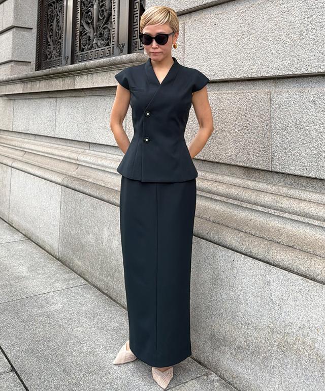 JENNEストレートスカート（防シワ・UVカット機能生地）_sty26ss-sk07