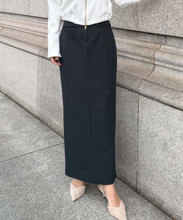 JENNEストレートスカート（防シワ・UVカット機能生地）_sty26ss-sk07