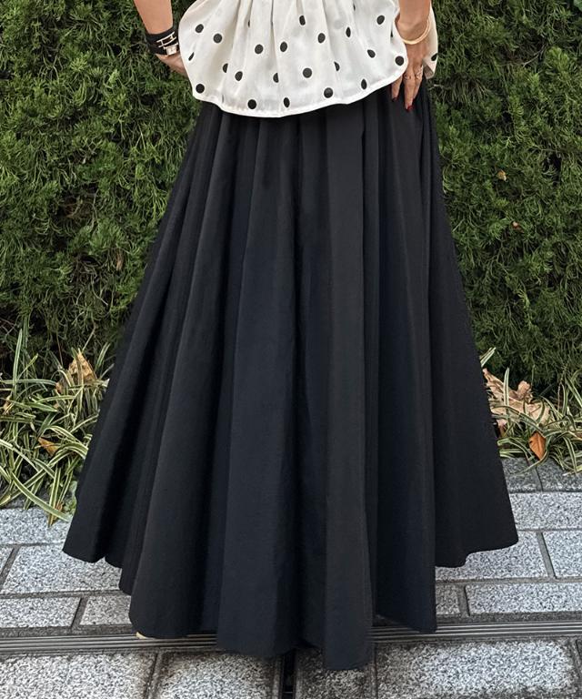 クール素材ボリュームドレススカート_sty26ss-sk20