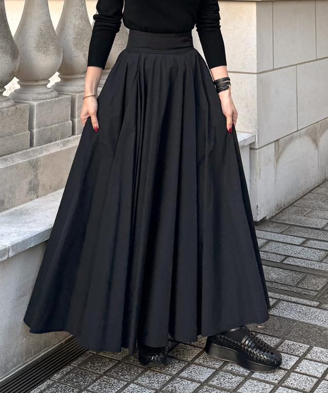 クール素材ボリュームドレススカート_sty26ss-sk20