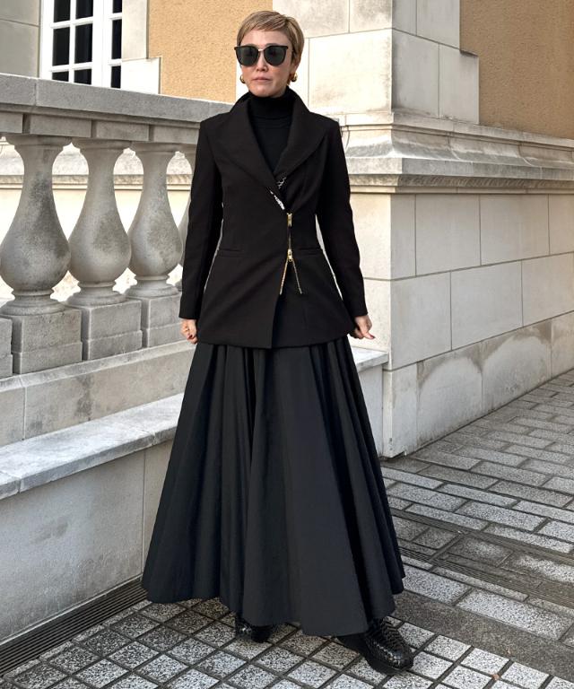 クール素材ボリュームドレススカート_sty26ss-sk20