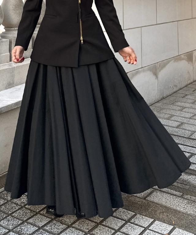 クール素材ボリュームドレススカート_sty26ss-sk20