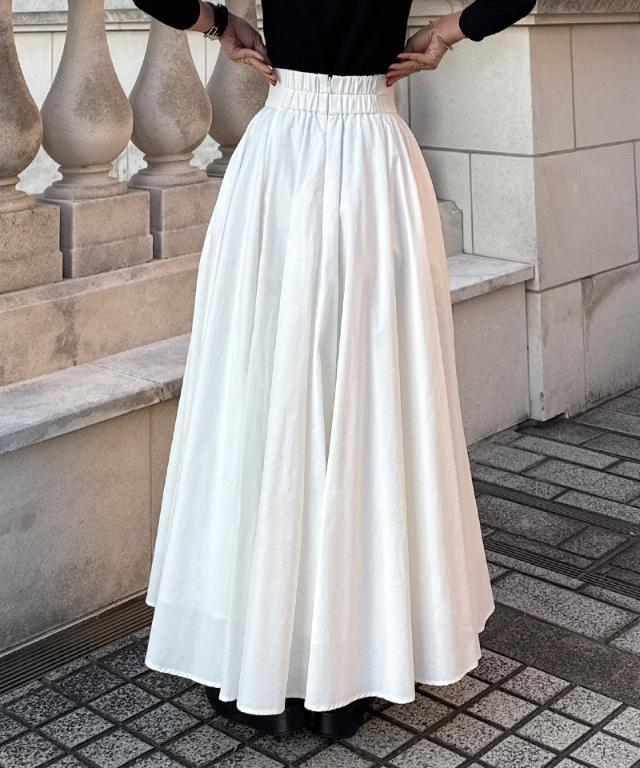クール素材ボリュームドレススカート_sty26ss-sk20