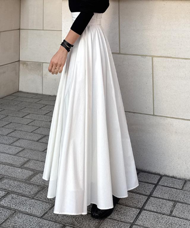 クール素材ボリュームドレススカート_sty26ss-sk20