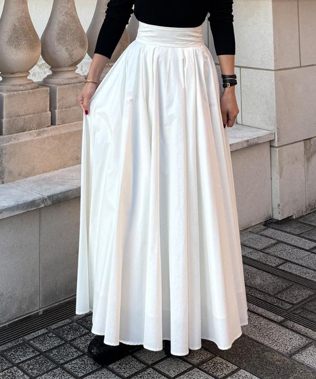 クール素材ボリュームドレススカート_sty26ss-sk20